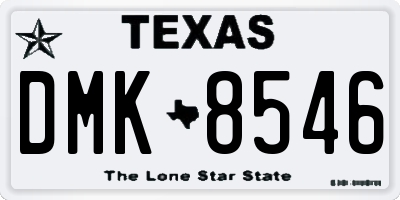 TX license plate DMK8546
