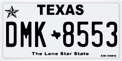 TX license plate DMK8553