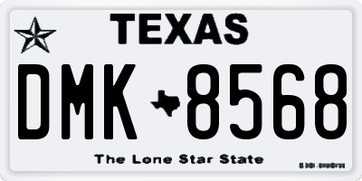 TX license plate DMK8568