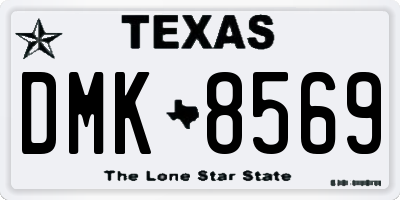 TX license plate DMK8569