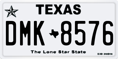 TX license plate DMK8576
