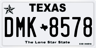 TX license plate DMK8578