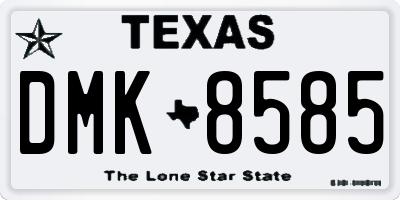 TX license plate DMK8585