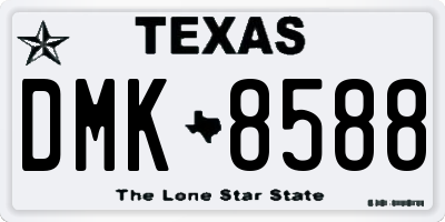 TX license plate DMK8588