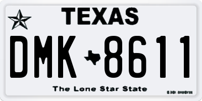 TX license plate DMK8611