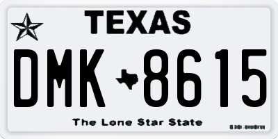 TX license plate DMK8615