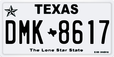 TX license plate DMK8617
