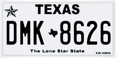 TX license plate DMK8626