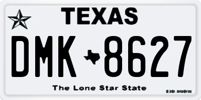 TX license plate DMK8627