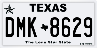 TX license plate DMK8629