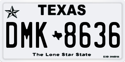 TX license plate DMK8636