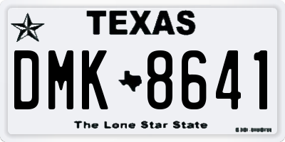 TX license plate DMK8641