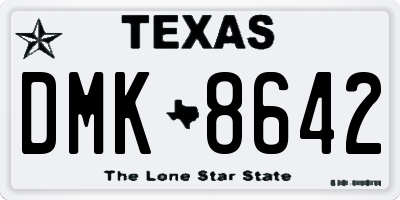 TX license plate DMK8642