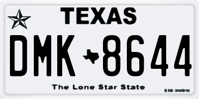 TX license plate DMK8644