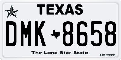 TX license plate DMK8658