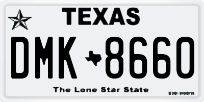 TX license plate DMK8660