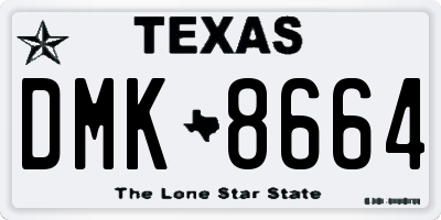 TX license plate DMK8664