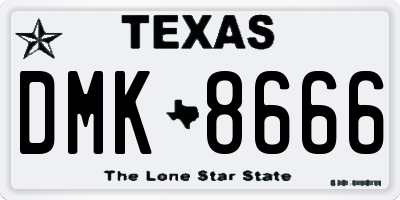 TX license plate DMK8666