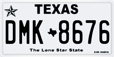TX license plate DMK8676