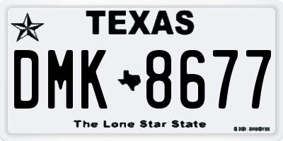 TX license plate DMK8677