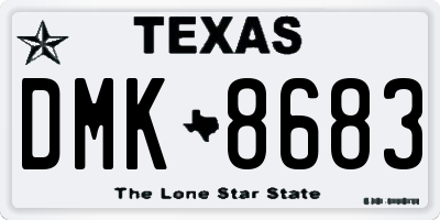 TX license plate DMK8683