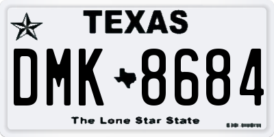 TX license plate DMK8684