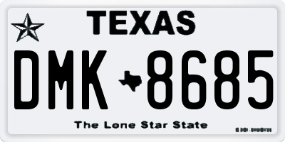TX license plate DMK8685