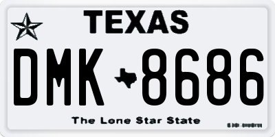 TX license plate DMK8686
