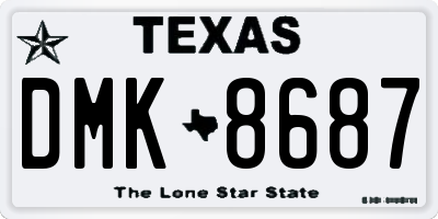 TX license plate DMK8687