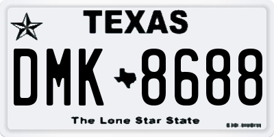 TX license plate DMK8688