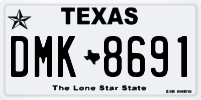 TX license plate DMK8691