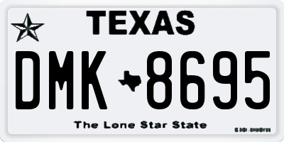 TX license plate DMK8695