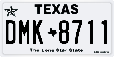 TX license plate DMK8711