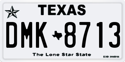 TX license plate DMK8713