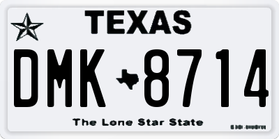 TX license plate DMK8714