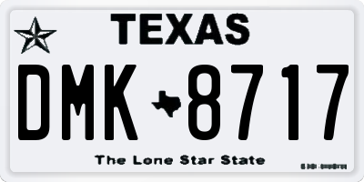 TX license plate DMK8717