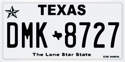 TX license plate DMK8727