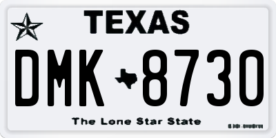 TX license plate DMK8730