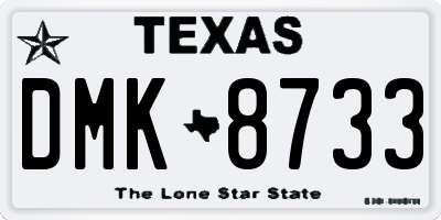 TX license plate DMK8733