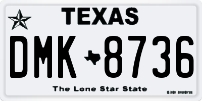 TX license plate DMK8736