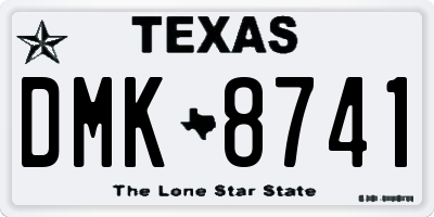 TX license plate DMK8741