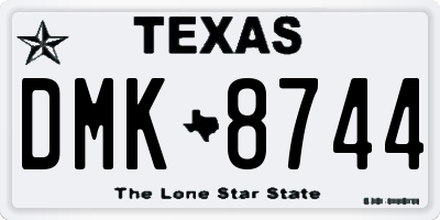 TX license plate DMK8744
