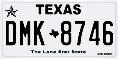 TX license plate DMK8746