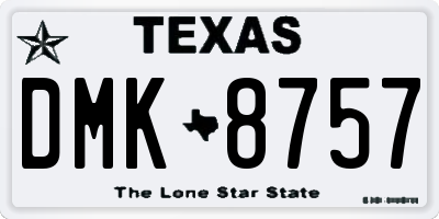 TX license plate DMK8757