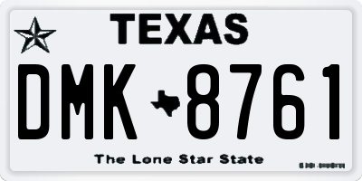 TX license plate DMK8761