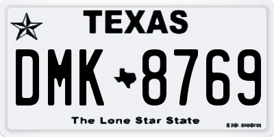 TX license plate DMK8769