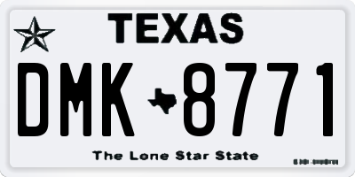 TX license plate DMK8771