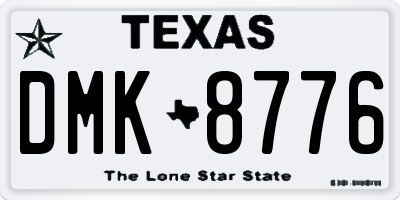 TX license plate DMK8776