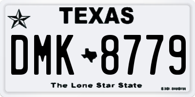 TX license plate DMK8779