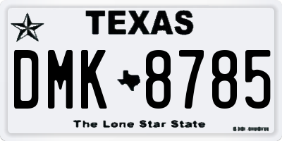 TX license plate DMK8785